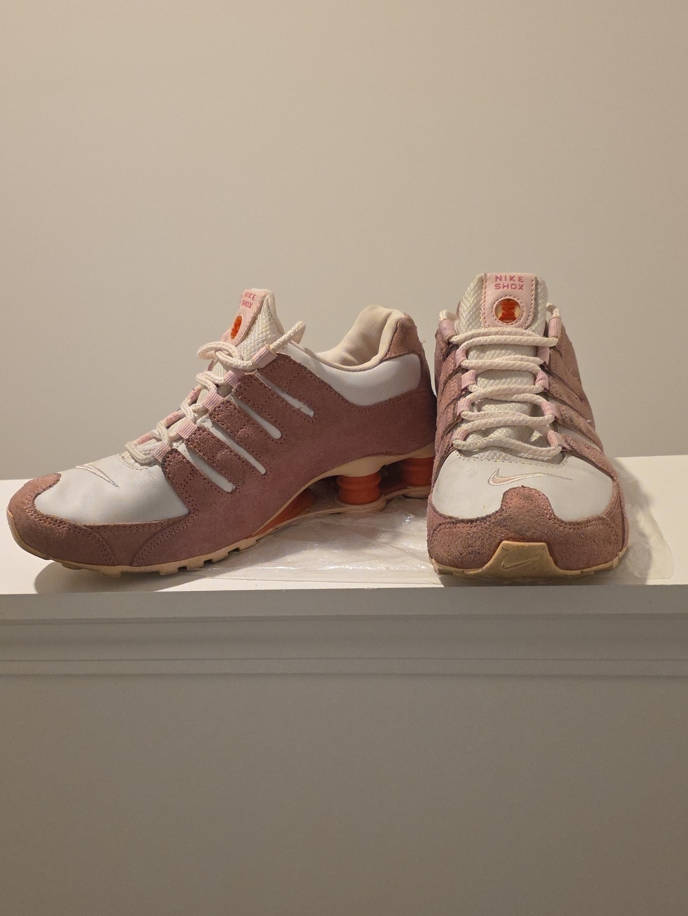 Nike Pink and White Sneakers